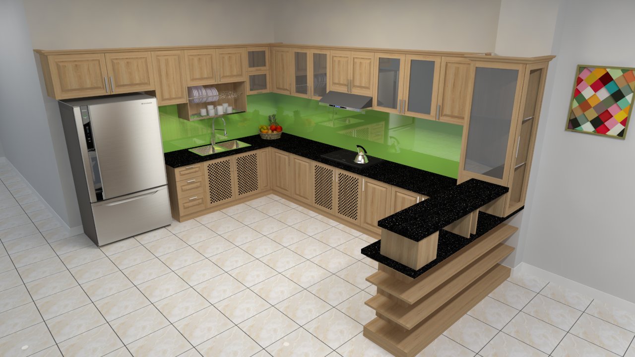 Tủ bếp gỗ 06